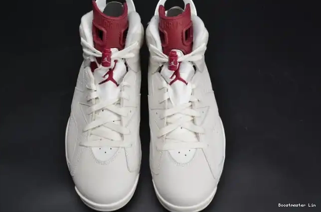 Bmlin Air Retro Jordan 6 white 384664-116 Maroon 0501